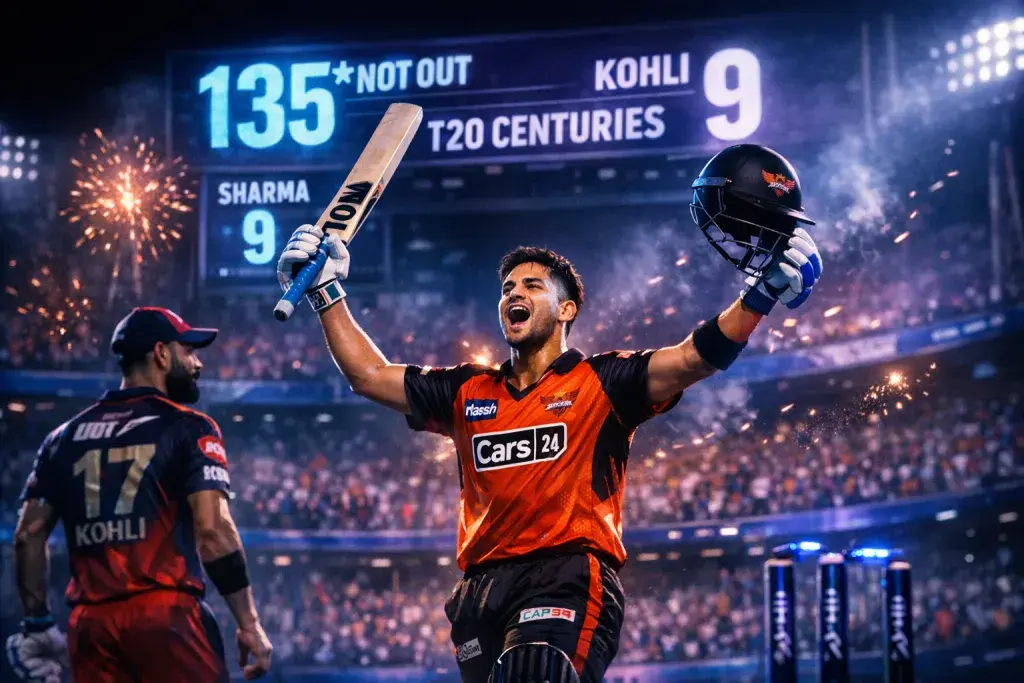 Abhishek Sharma Smashes 135 Not Out, Levels Kohli in T20 Centuries