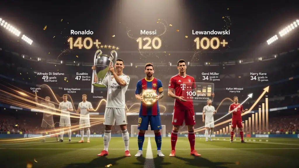 Ronaldo, Messi and Lewandowski Define Champions League Scoring History