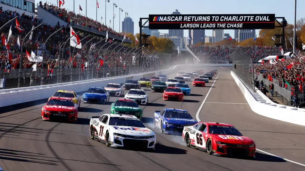 NASCAR Returns to Charlotte Oval as Larson Leads The Chase